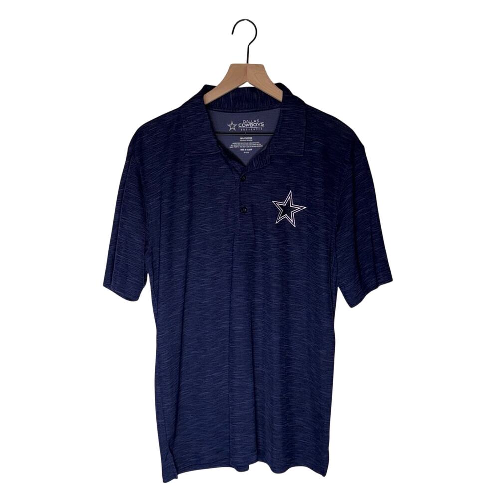 NFL DALLAS COWBOYS embroidered logo lightweight breathable golf polo L